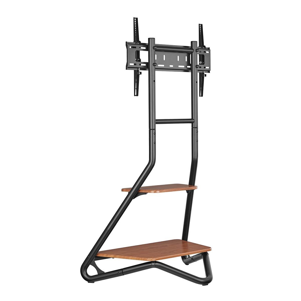 Nedis TV Floor Stand | 37 - 75 " | Maximum supported screen weight: 40 kg | Bauhaus Design | Adjustable pre-fixed heights | MDF / Steel | Black / Brown