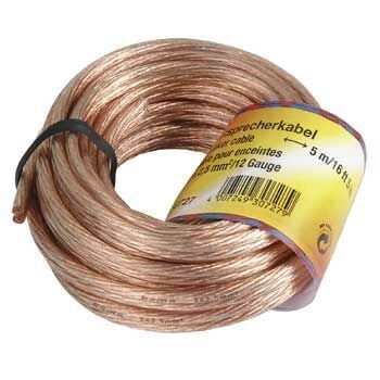 Hama Speaker Cable 2 x 2.5 mm, 10m, Transparent