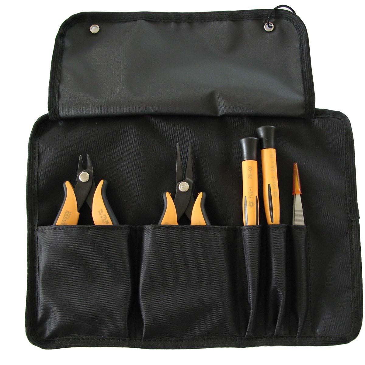 Piergiacomi Set of 5 different hand tools (1 tweezers. 1 cutter, 1 pliers and 2 screwdrivers)