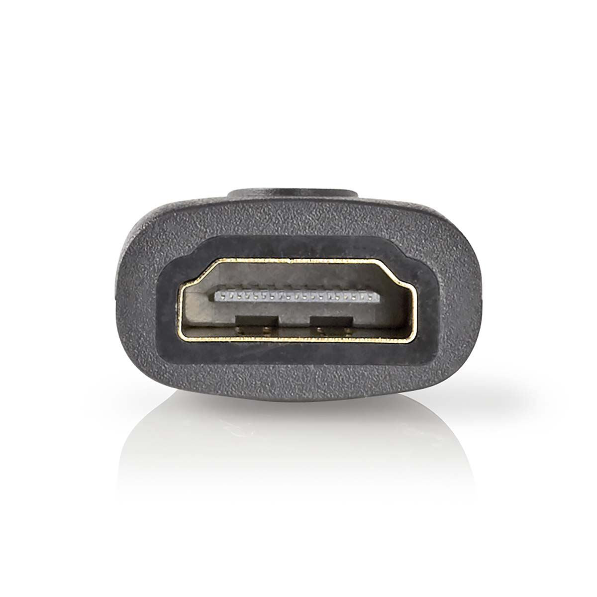 Nedis HDMI™ Adapter | HDMI™ Mini Connector to HDMI™ Female | Gold Plated | Straight | ABS | Anthracite