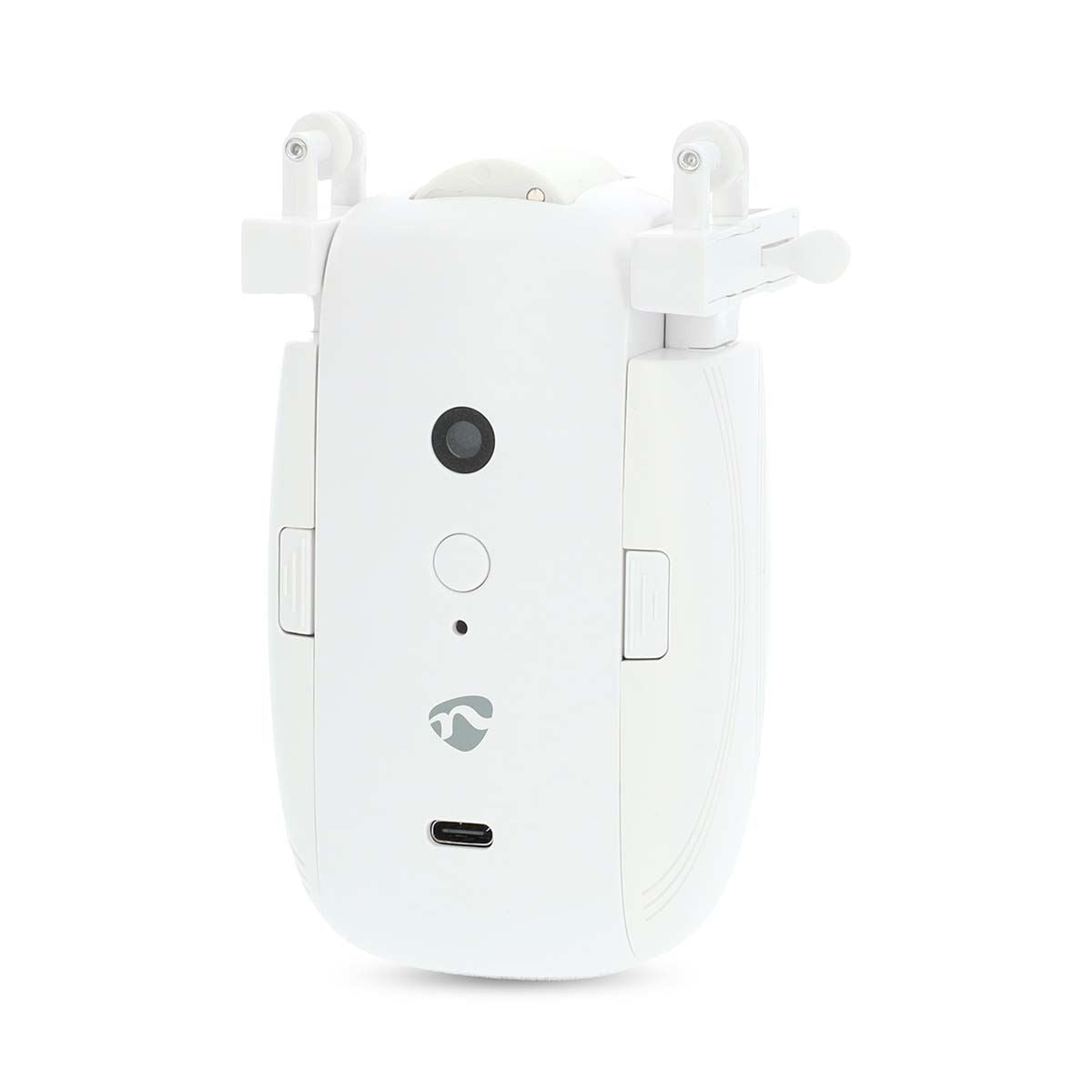 Nedis SmartLife Battery Powered / USB Powered Automatic SmartLife Curtain Robot Opener Bluetooth Cable System / U Rail  Voice Control  Timer 4000 mAh White