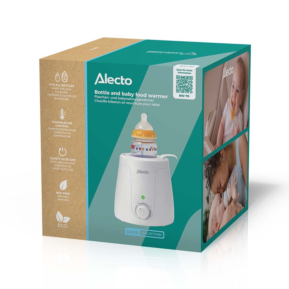Alecto ECO Bottle Safe Warmer with Temperature Adjustment - White