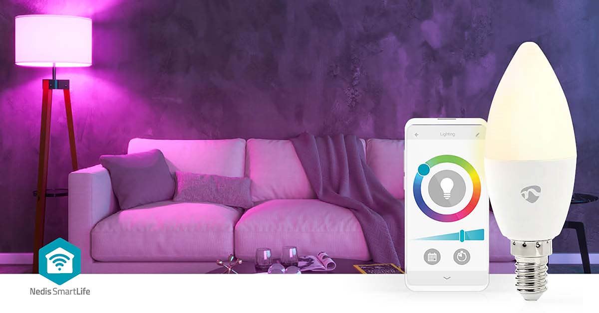 Nedis SmartLife Full Colour LED Bulb | E14 | 470 lm | 4.9 W | RGB / Warm to Cool White | 2700 - 6500 K | Android™ / IOS | Candle | 1 pcs