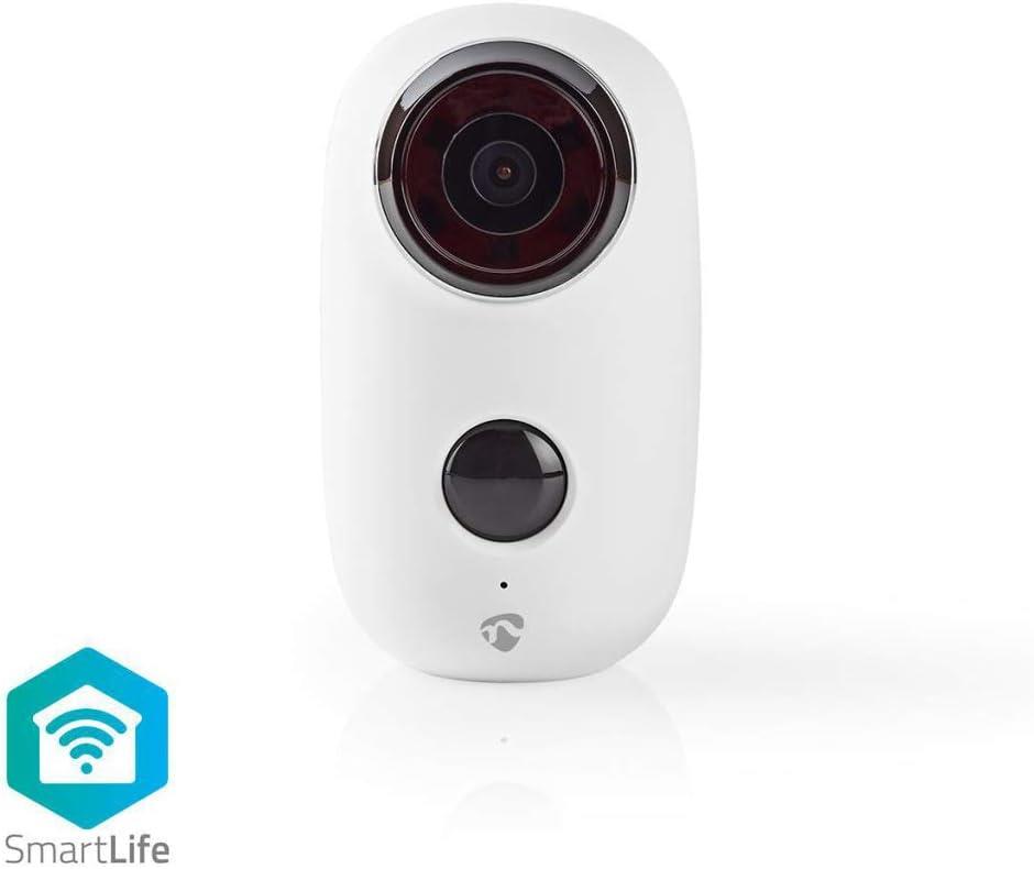 Nedis Smartlife Rechargeable IP Camera with mount | IP65 | Outdoor | PIR Motion Sensor | White