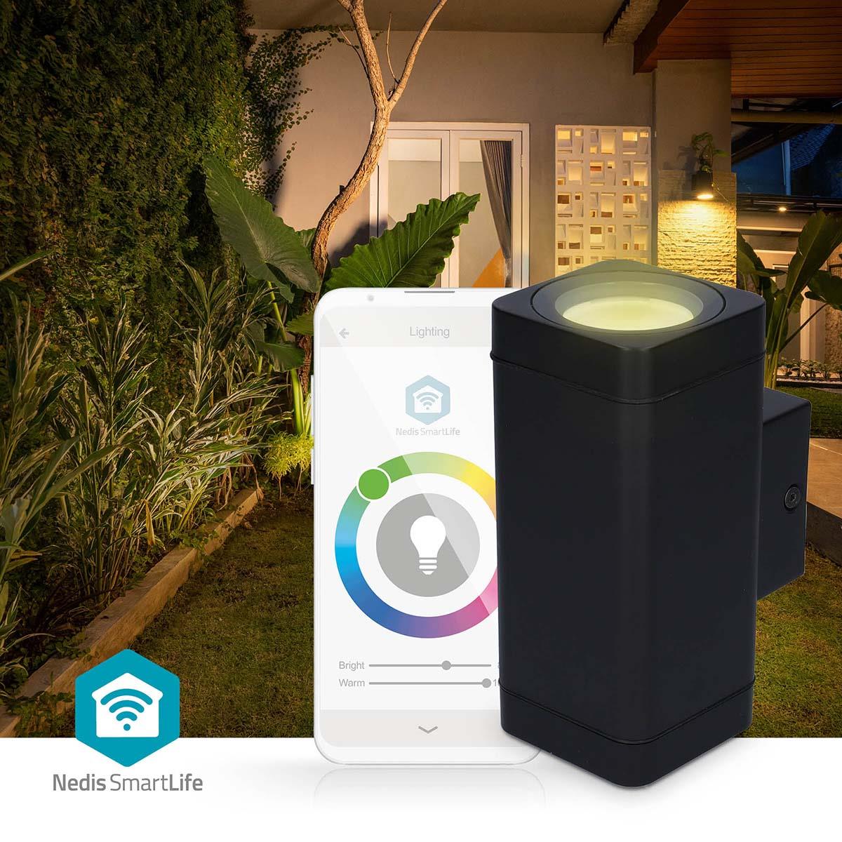 Nedis Smartlife Outdoor Wall Light Zigbee Bluetooth® | Warm to Cool White & RGB Coloured | 2700 - 6500 K | ABS | Android™ / IOS App