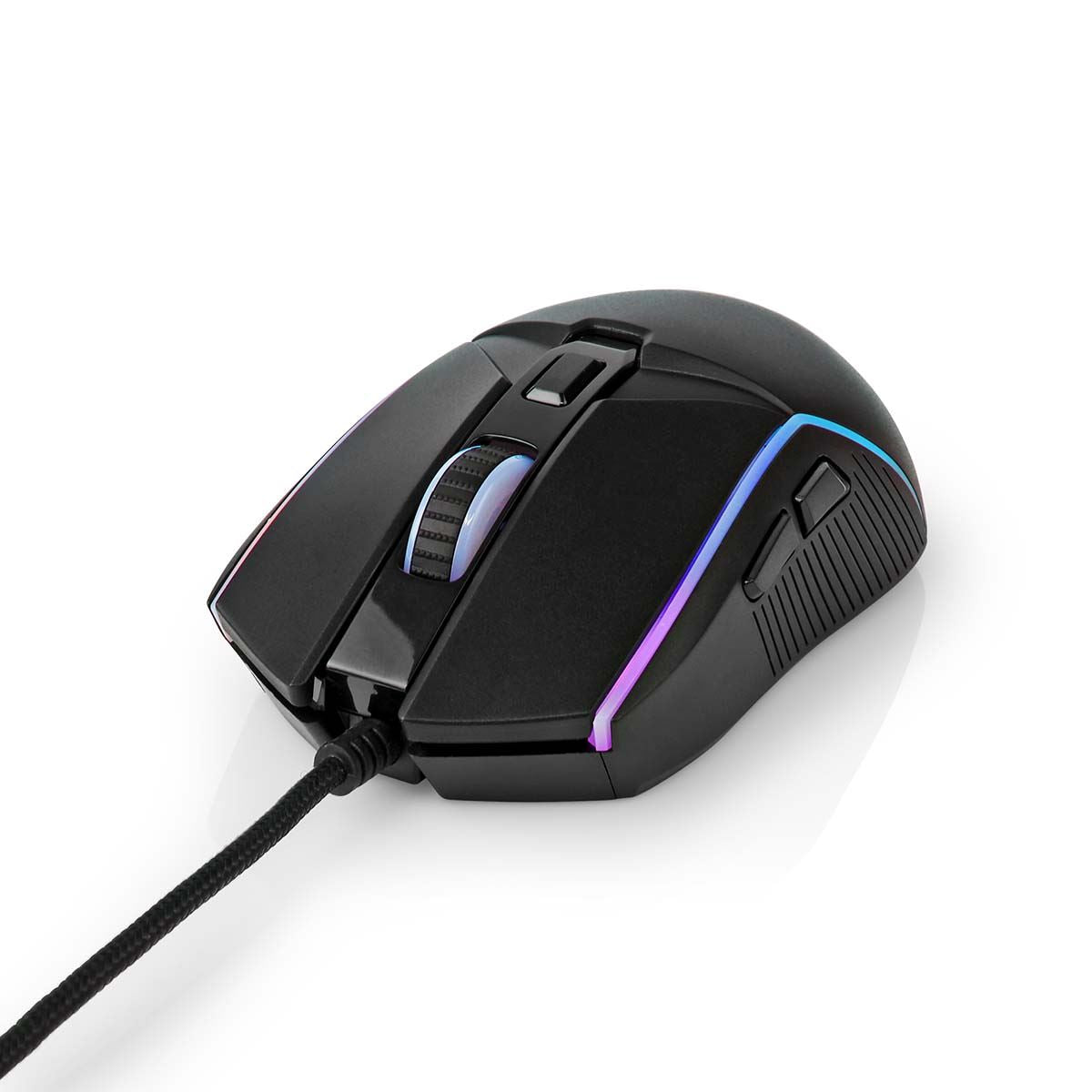 Nedis Gaming Mouse | Wired | 800 / 1200 / 2400 / 3200 / 4800 / 7200 dpi | Adjustable DPI | Number of buttons: 6 | Right-Handed | 1.50 m | LED