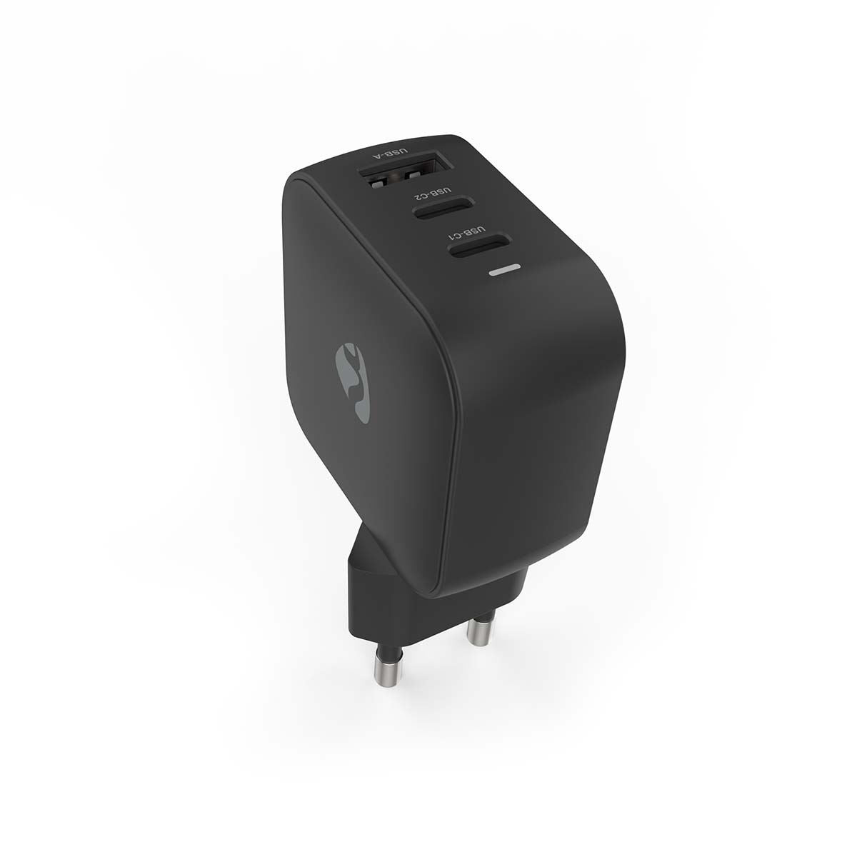 Nedis EU Euro Travel Wall Charger | 70 W | GaN | PD3.0 | Quick charge feature | 1.5 / 2.25 / 2.5 / 3.0 / 3.5 A | Number of outputs: 3 | USB-A / 2x USB-C™ | Automatic Voltage Selection | Black