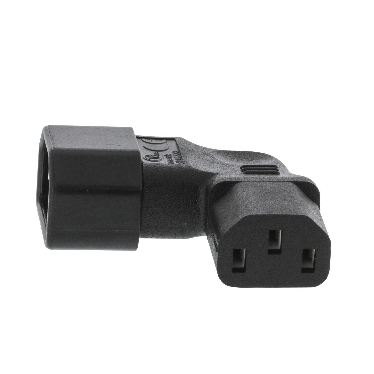 Nedis Extension Plug | IEC-320-C13 | IEC-320-C14 | Angled Right | Nickel Plated | PVC | Black | Box | 1 pcs