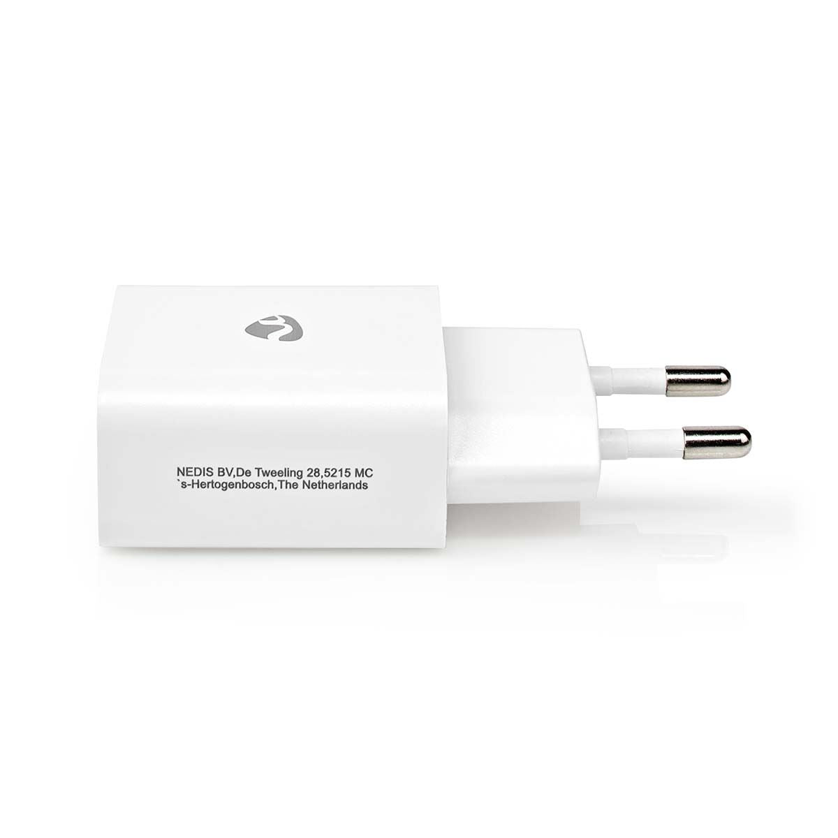 Nedis EU Euro Travel Wall Charger | 12 W | Quick charge feature | 1x 2.4 A | Number of outputs: 1 | USB-A | No Cable Included | Single Voltage Output | White