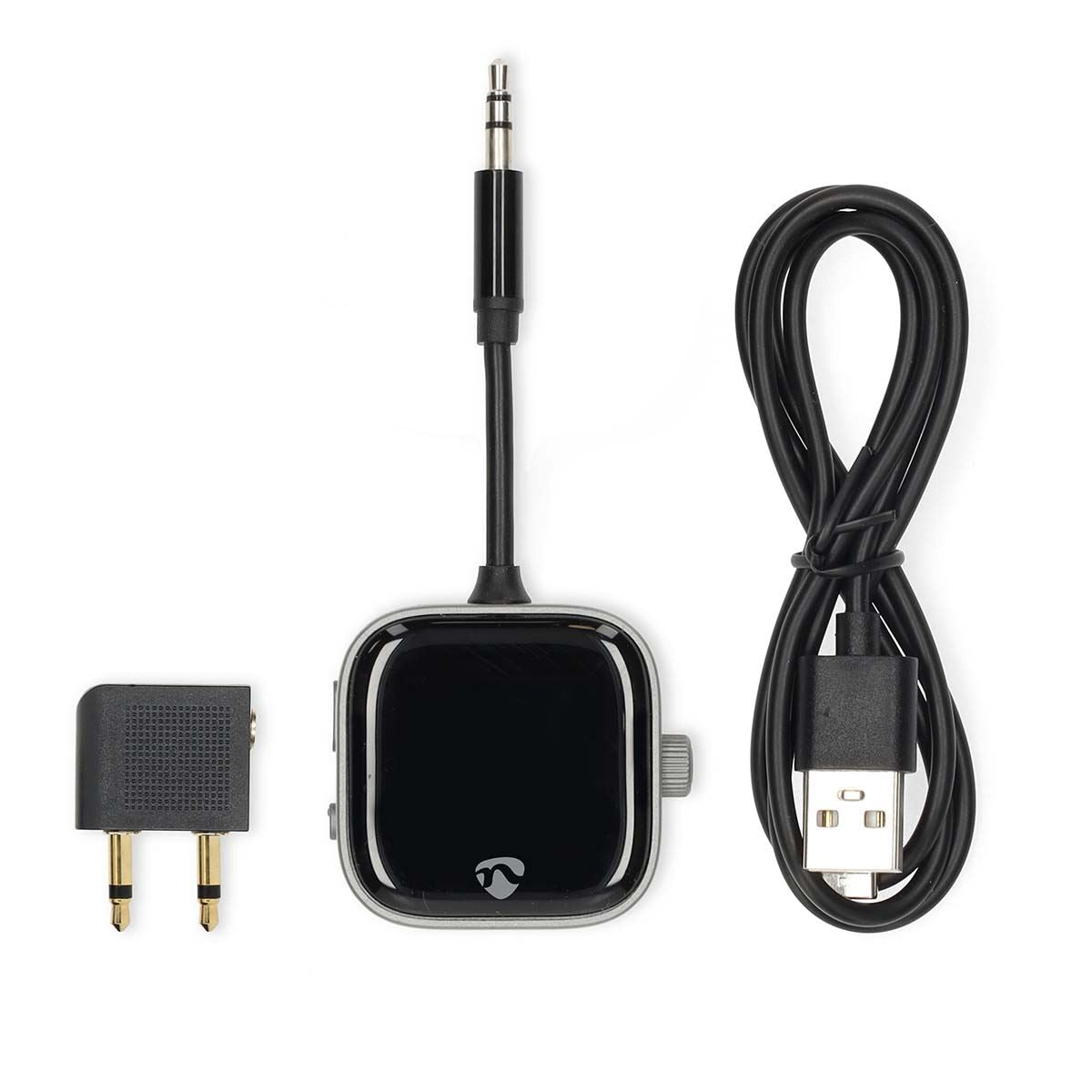 Nedis Bluetooth® Transmitter Receiver | Audio / video / data connections input: USB-C™ Female | Audio / video / data connections output: USB-C™ Female | SBC | Up to 2 Devices | Maximum battery play time: 13 hrs | Black
