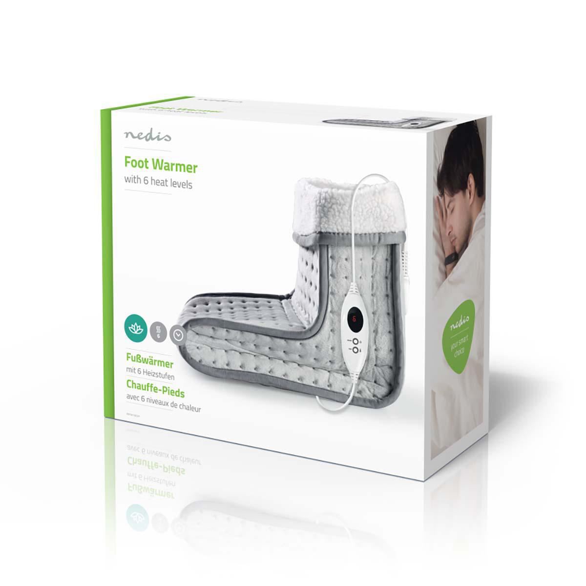 Nedis Foot Warmer | 6 Heat Settings | Washable | Shut-off timer | Overheating protection