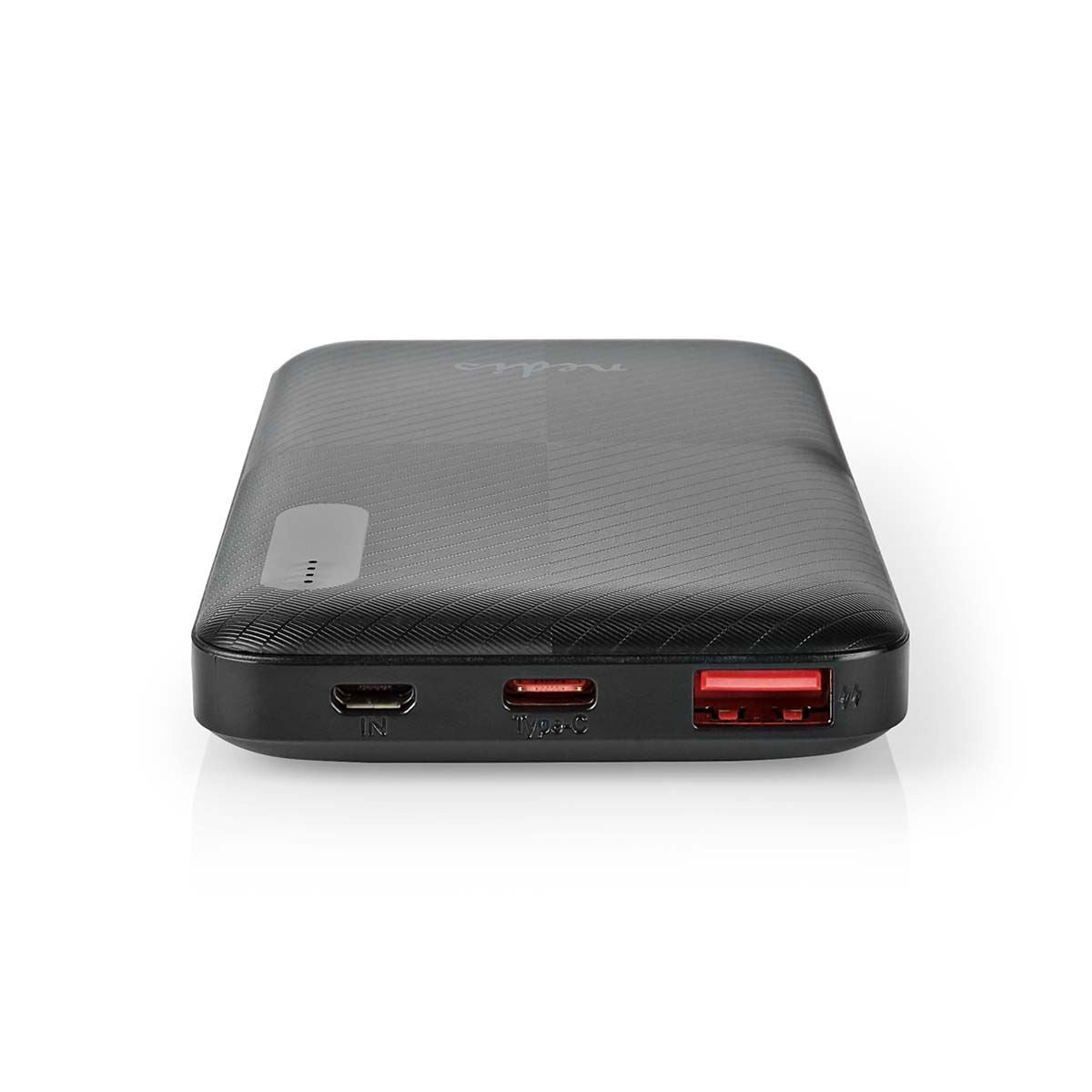 Nedis Powerbank | 10000 mAh | 1.5 / 2.0 / 3.0 A | Number of outputs: 2 | Output connection: 1x USB-A / 1x USB-C™ | Input connection: 1x Micro USB / 1x USB-C™ | PD2.0 18W | Lithium-Polymer