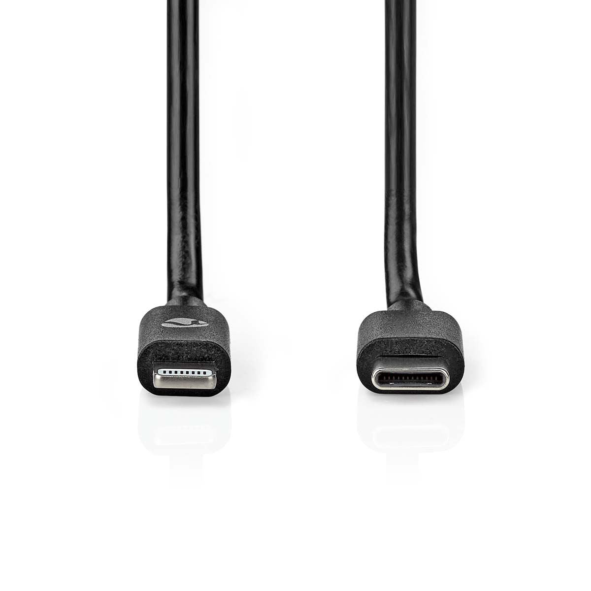 Nedis Lightning Cable | USB 2.0 | Apple Lightning 8-Pin | USB-C™ Male | 480 Mbps | Nickel Plated | 1.00 m | Round | PVC | Black | Label