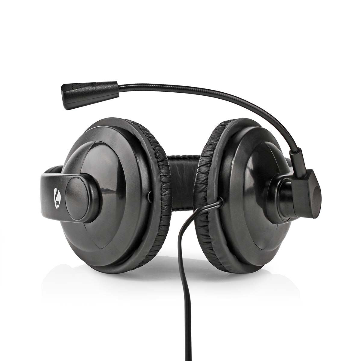 Nedis PC Headset | Over-Ear | Stereo | 1x 3.5 mm / 2x 3.5 mm | Fold-Away Microphone | Black