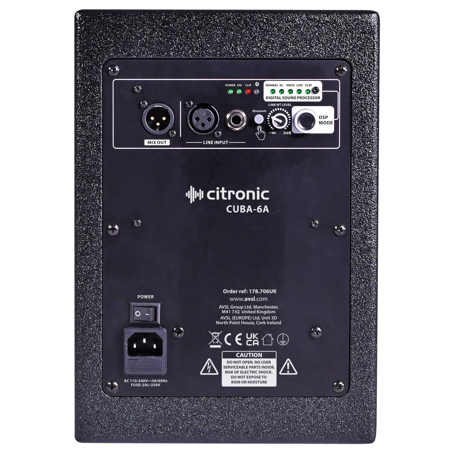 Citronic CUBA-6A Active Full Range Cabinet 100W
