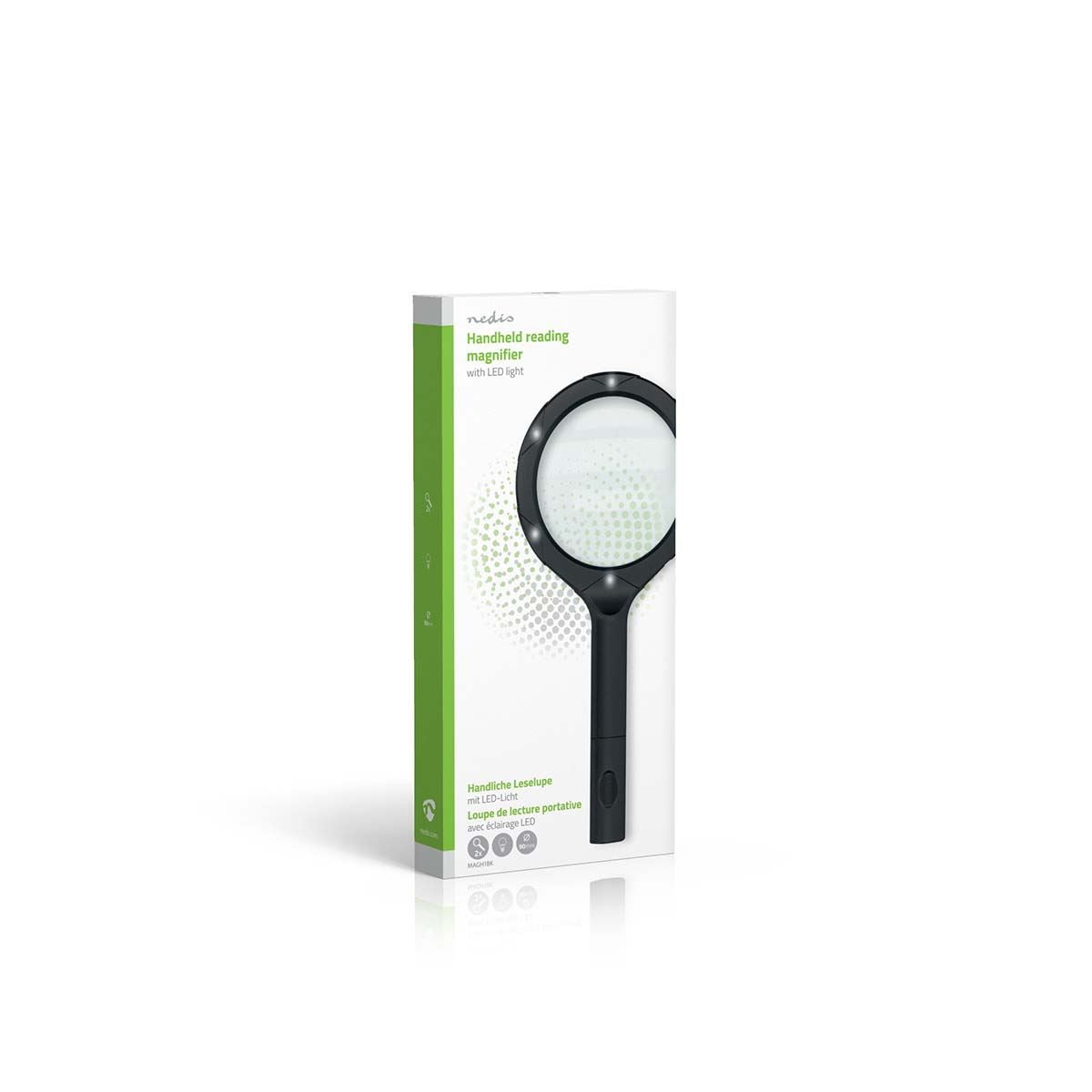 Nedis Handheld LED Magnifiers | Lens strength: 4 Diopter | 10000 K | 0.05 W | 9 lm | Black