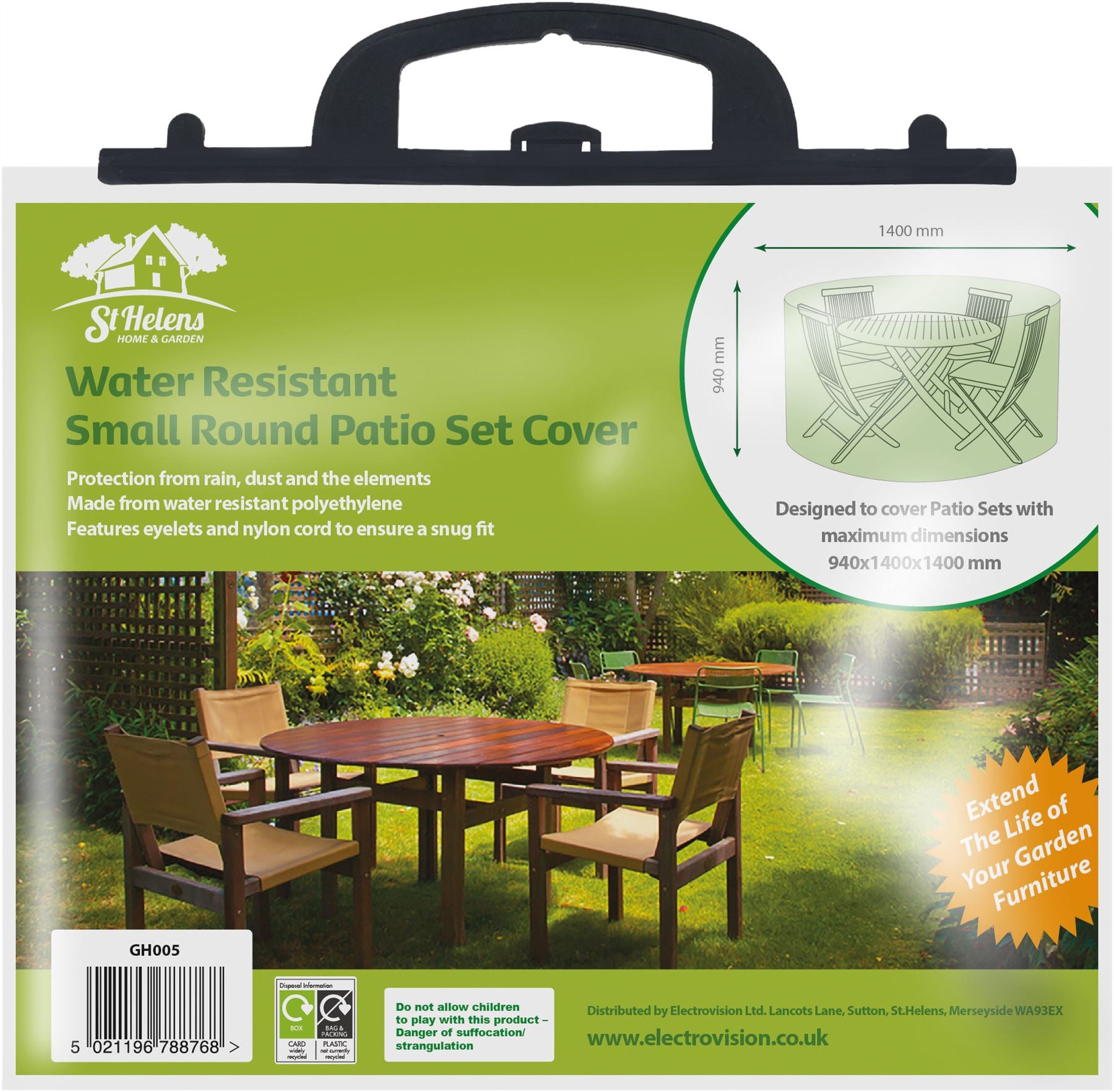 Water Resistant Round Patio Set Cover - Small