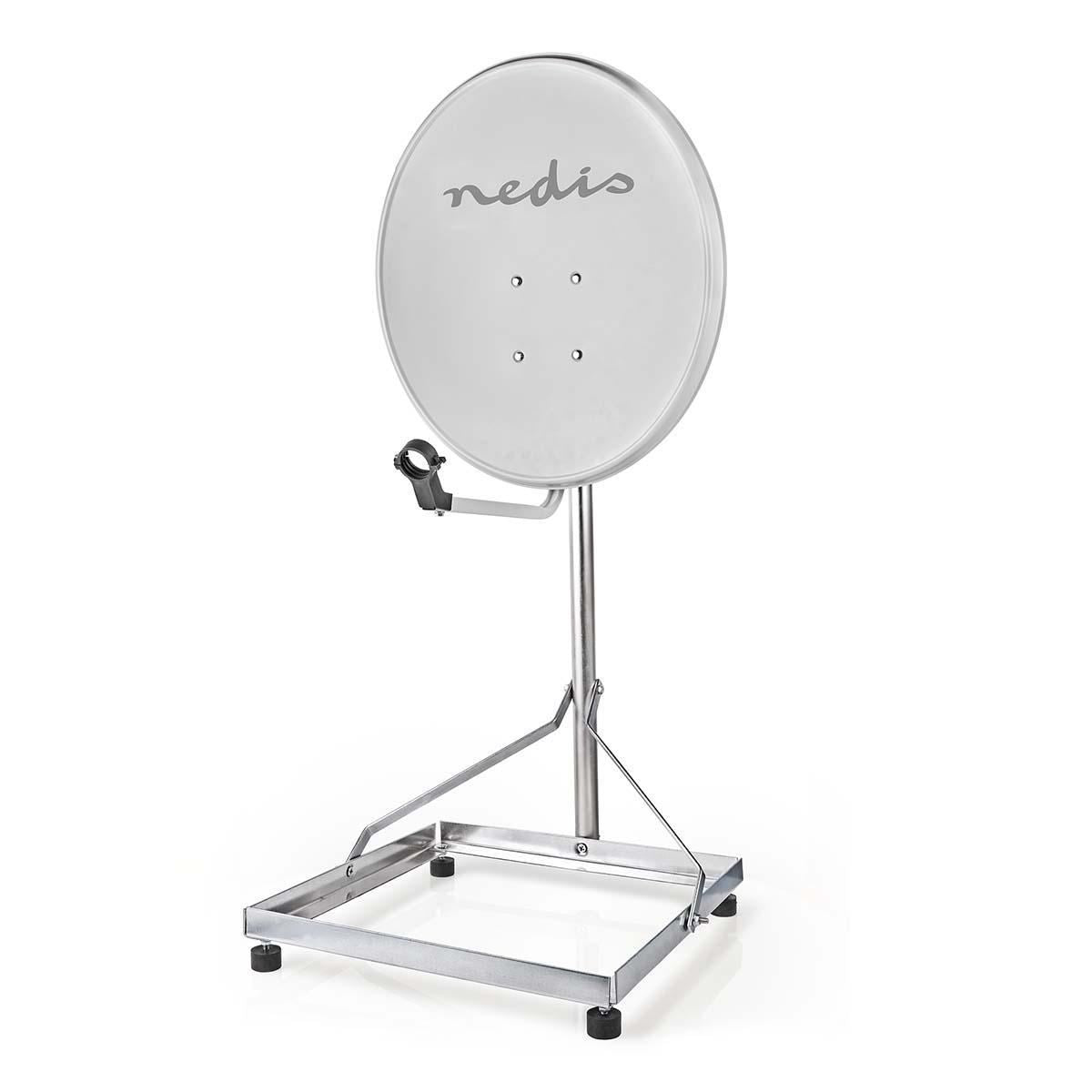 Nedis Satellite Balcony Stand | Mast length: 1.00 m | Maximum dish size: 90.0 cm | Bottom plate size: 1 x 50 x 50 cm | Steel | Silver