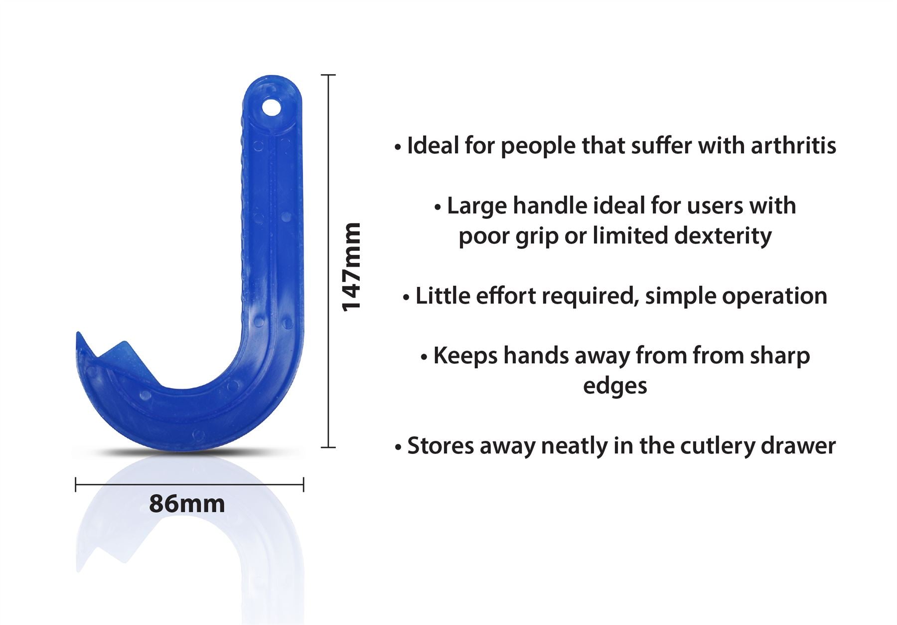 Aidapt Ring Pull Can Opener for Users with Weak Grip or Limited Dexterity for Elderly and Arthritis Suffers Aid