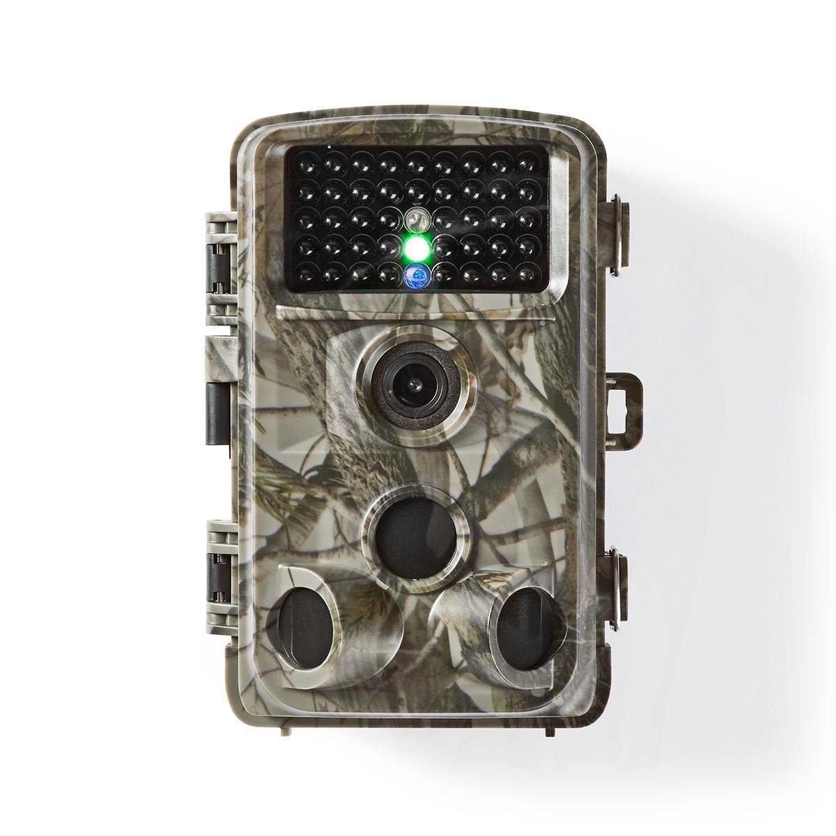 Nedis Wildlife Camera | 1080p@30fps | 16.0 MPixel | 5 MPixel CMOS | IP56 | Black No-Glow IR | Night vision | Viewing angle: 90 ° | Motion sensor | Detection angle: 120 ° | Detection range: 20.0 m | Screen size: 2.4 " | LCD Screen | Brown/Green