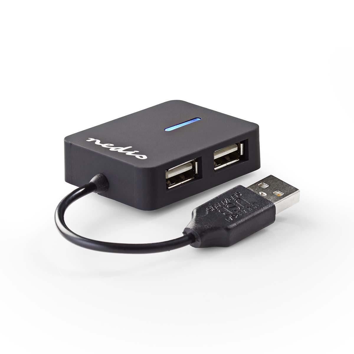 Nedis USB Hub | USB-A Male | 4x USB A Female | 4 port(s) | USB 2.0 | USB Powered