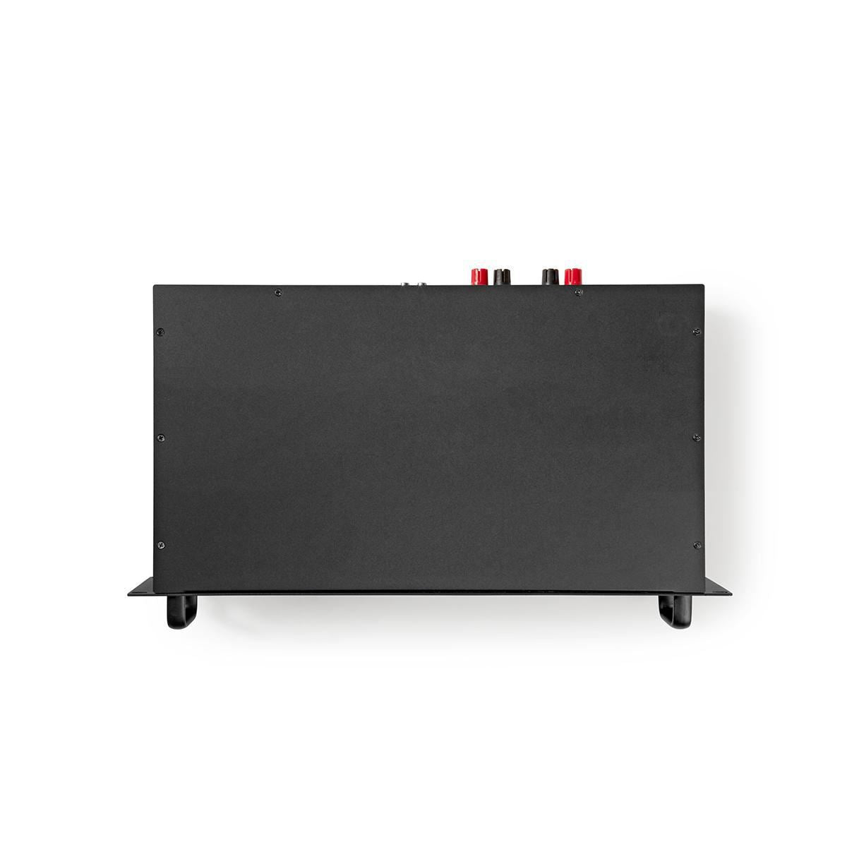 Nedis PA Amplifier, Semi-Professional 2x 150 W with Built-In Cooler, Peak Level Indicator, Fits 19"  Rack Cabinets, XLR, Lockable Speaker Connector & Binding Posts