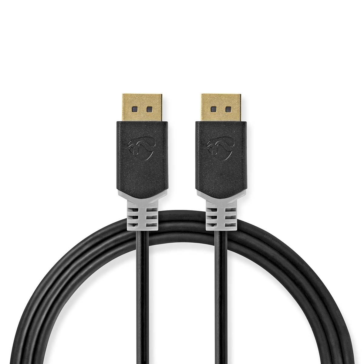 Nedis DisplayPort Cable | DisplayPort Male | DisplayPort Male | 8K@60Hz | Gold Plated | 3.00 m | Round | PVC | Anthracite | Box