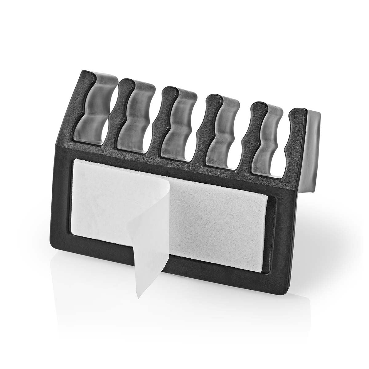 Nedis Cable Management | Cable Clip | Click and Go | 2 pcs | Number of slots: 5 Slots | Maximum cable thickness: 7.1 mm | Polypropylene | Black