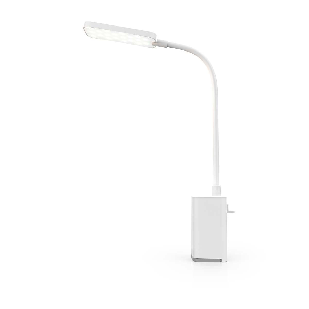 Nedis Rechargeable LED Desk Lamp with Clamp - Gooseneck Light, Touch Dimmable, 20 LEDs, USB-C, Study & Work Lamp