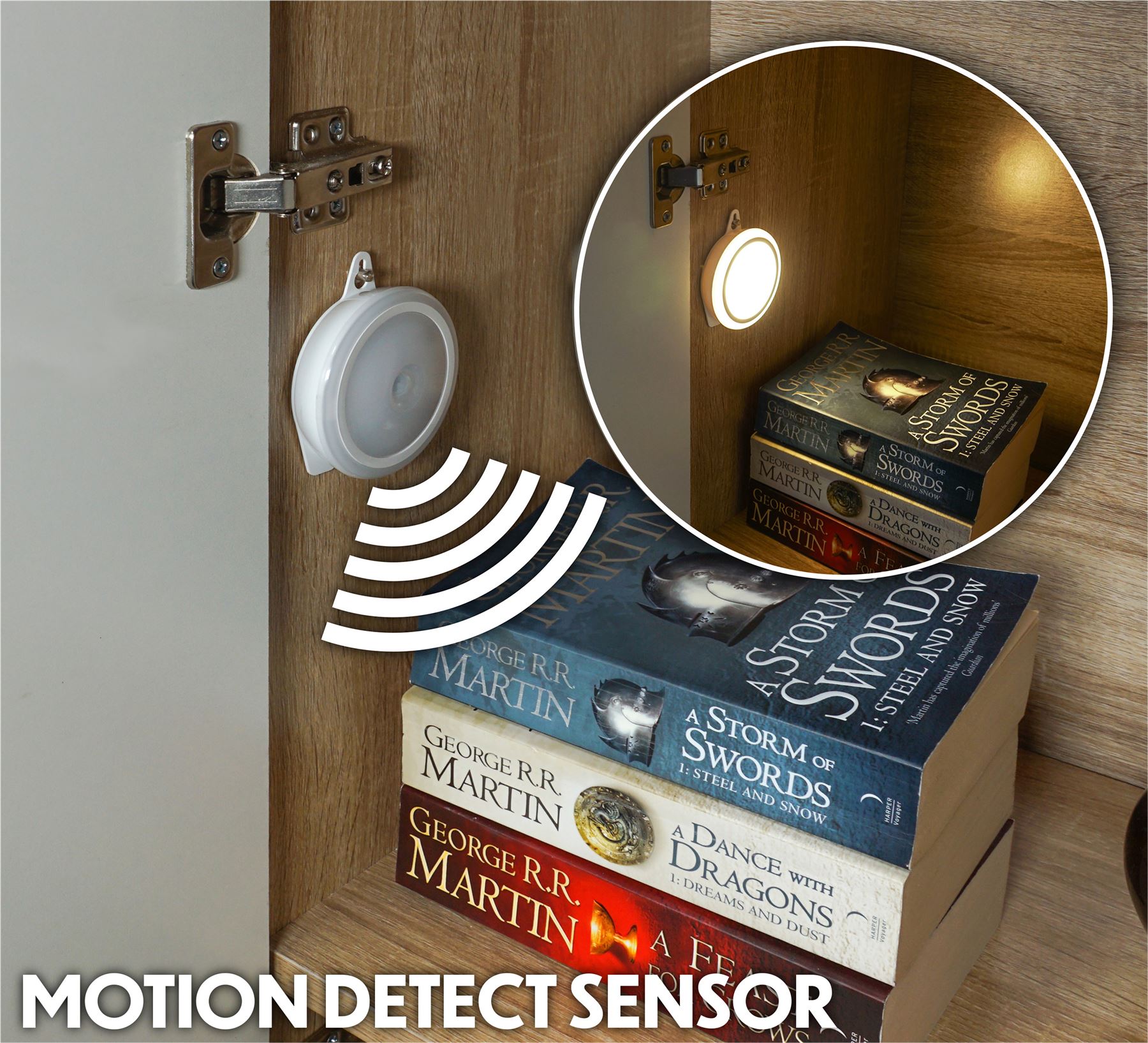Battery Powered Light With Motion Sensor and Magnetic Mount