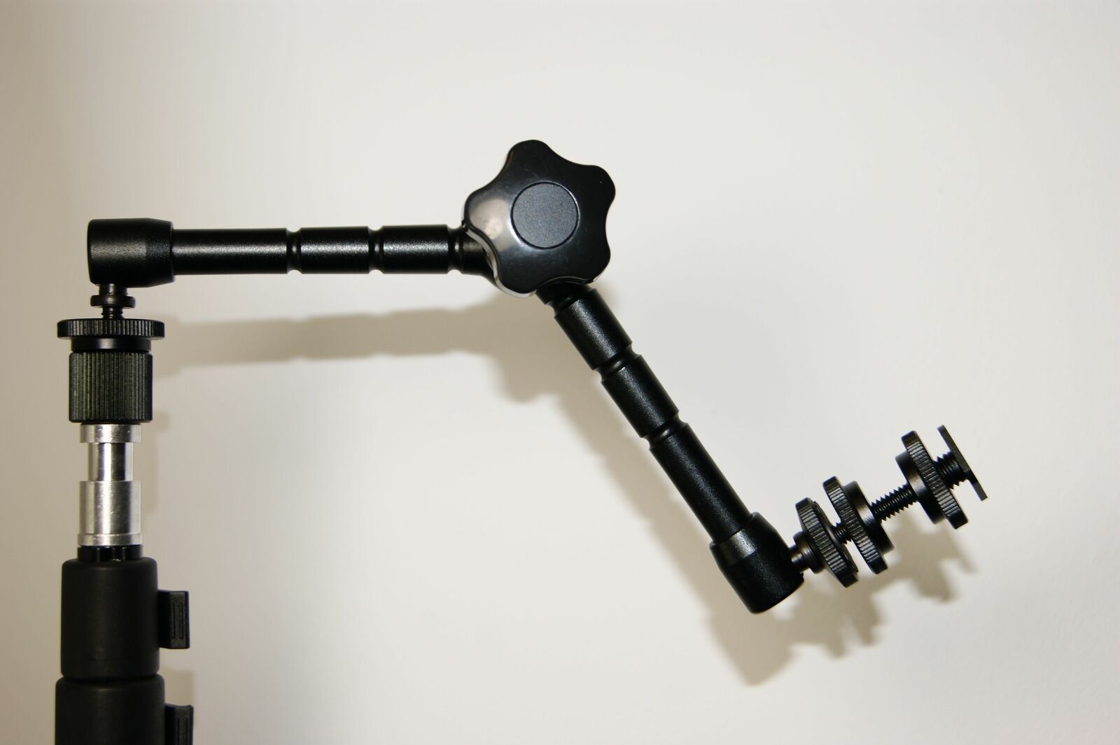 Ex-Pro 11" Magic Friction Articulating Arm with Hot Shoe Mount & Camera Mount for DSLR Camera - Black