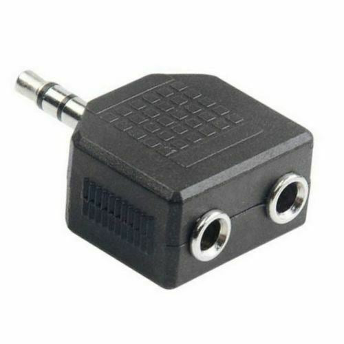 Stereo Audio Splitter Adapter | 3.5 mm Male | 2x 3.5 mm Female | Nickel Plated | Straight | ABS | Black