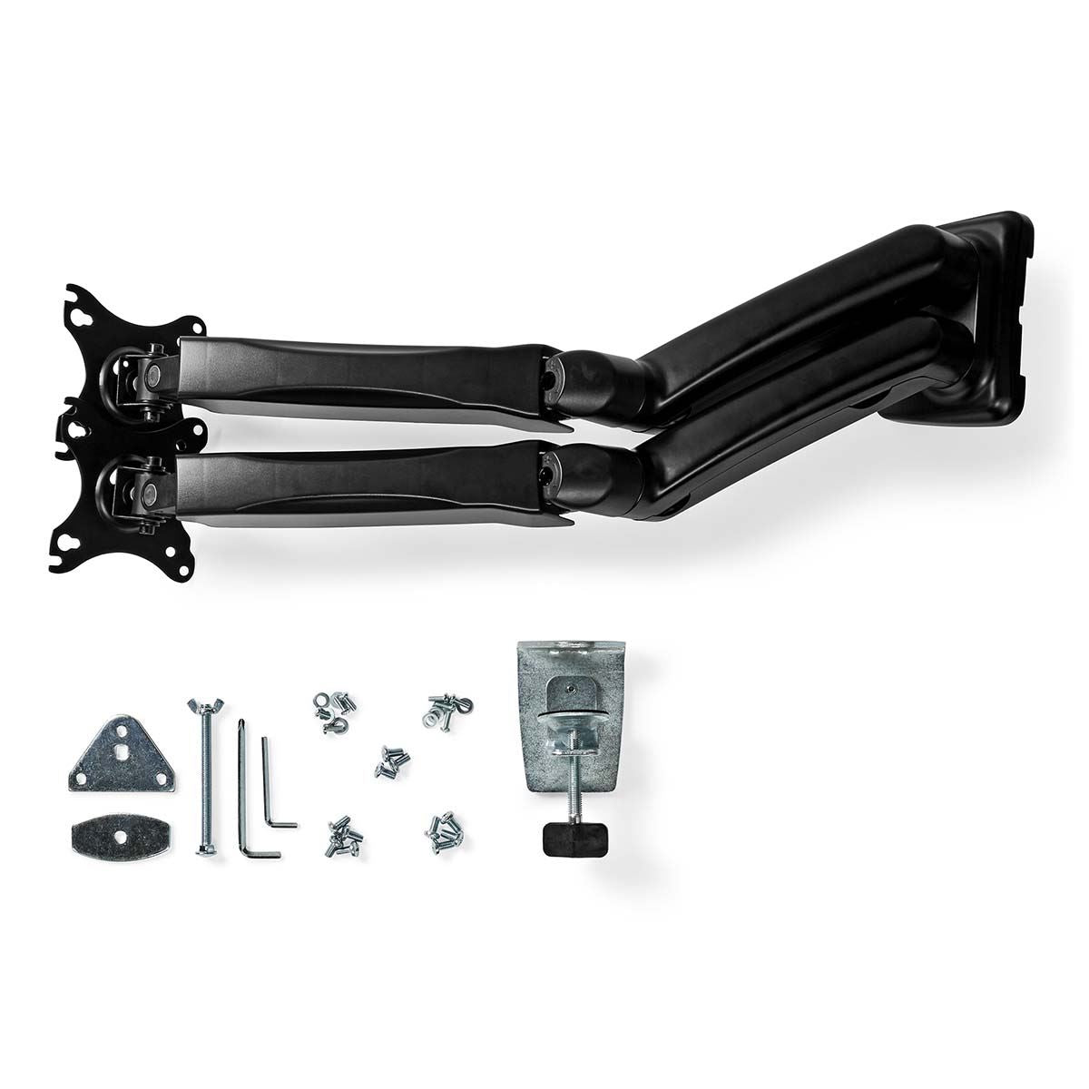 Nedis Desk Monitor Mount | Gas Spring | 2 Screens | 15 - 32 " | 75x75 / 100x100 | Full Motion