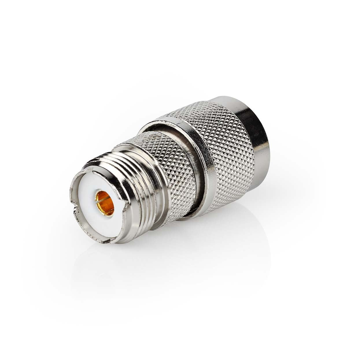 Nedis Satellite & Antenna Adapter | N Male | PL259 Female | Nickel Plated | 75 Ohm | Straight | Metal | Silver | 10 pcs | Envelope