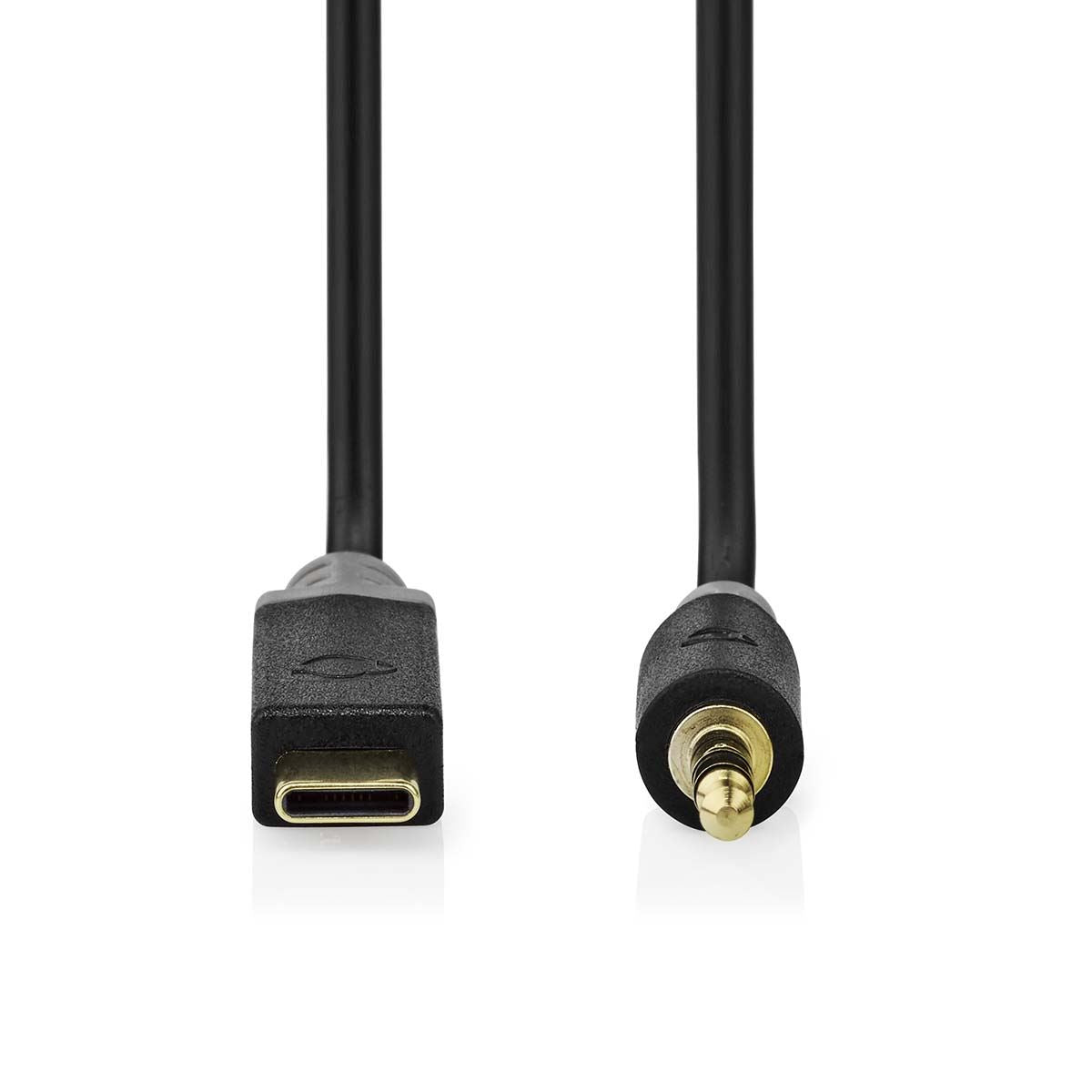 Nedis USB-C™ Adapter | USB 2.0 | USB-C™ Male | 3.5 mm Male | 1.00 m | Round | Gold Plated | PVC | Black | Box