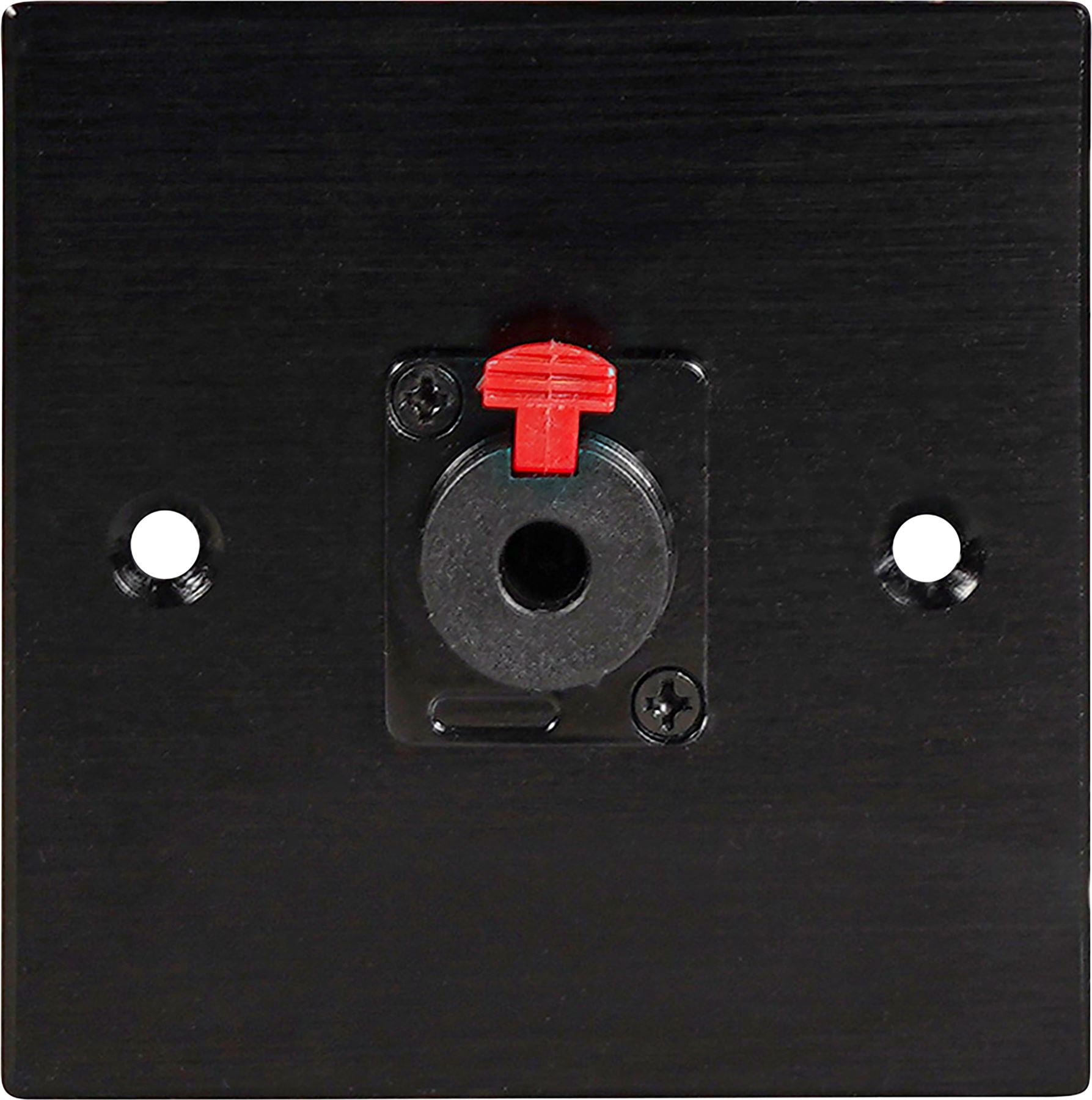 Black Wall Face Plate Electrical AV Slim Series 1 x 6.3mm Jack Socket Wall Plate Metal