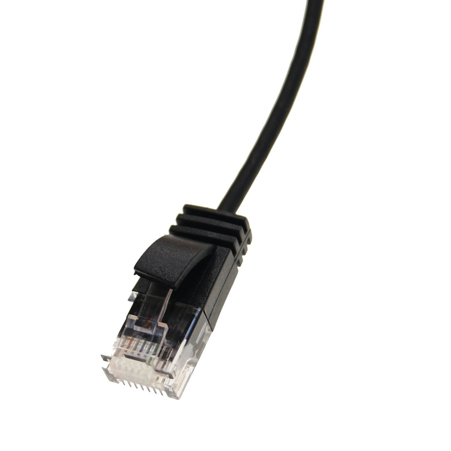 Ex-Pro 50cm (0.50m) Cat6 Silm 32AWG Patch Cables for 1U Patching - Black