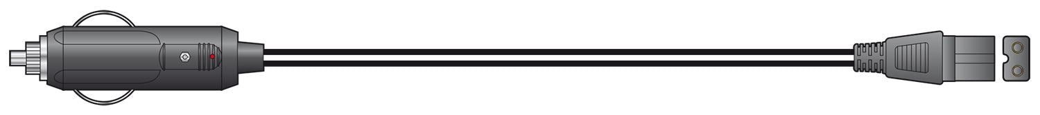 Mercury 2 Pin 12V DC Cooler Box Replacement Cig AUX Power Lead 2m