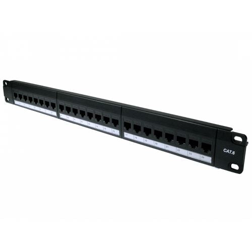 Ex-Pro 19 Inch 1U 24 Port UTP Cat5e Patch Panel - In-line coupler