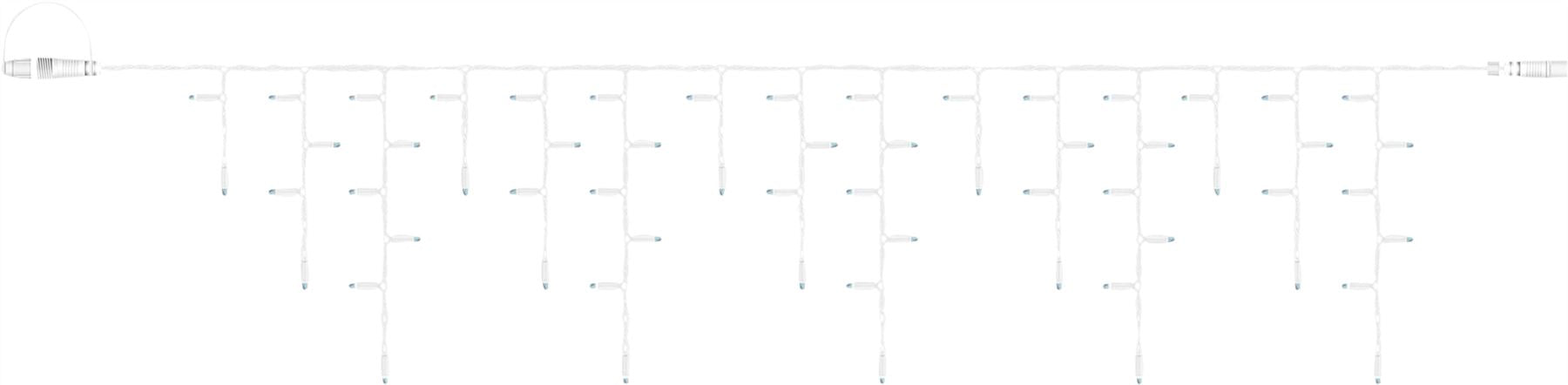 2m Easy-Connect Cool White 60 Icicle Lights White Rubber With 60/40/20cm Drop