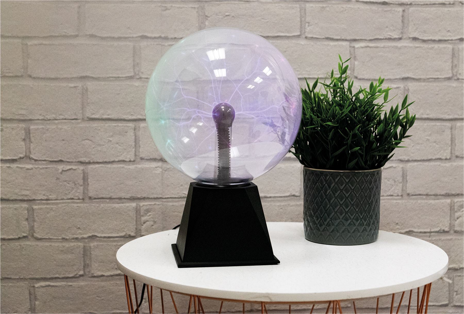 8" Multi Colour Plasma Ball Globe Light Glowing Retro Lamp Touch Activated