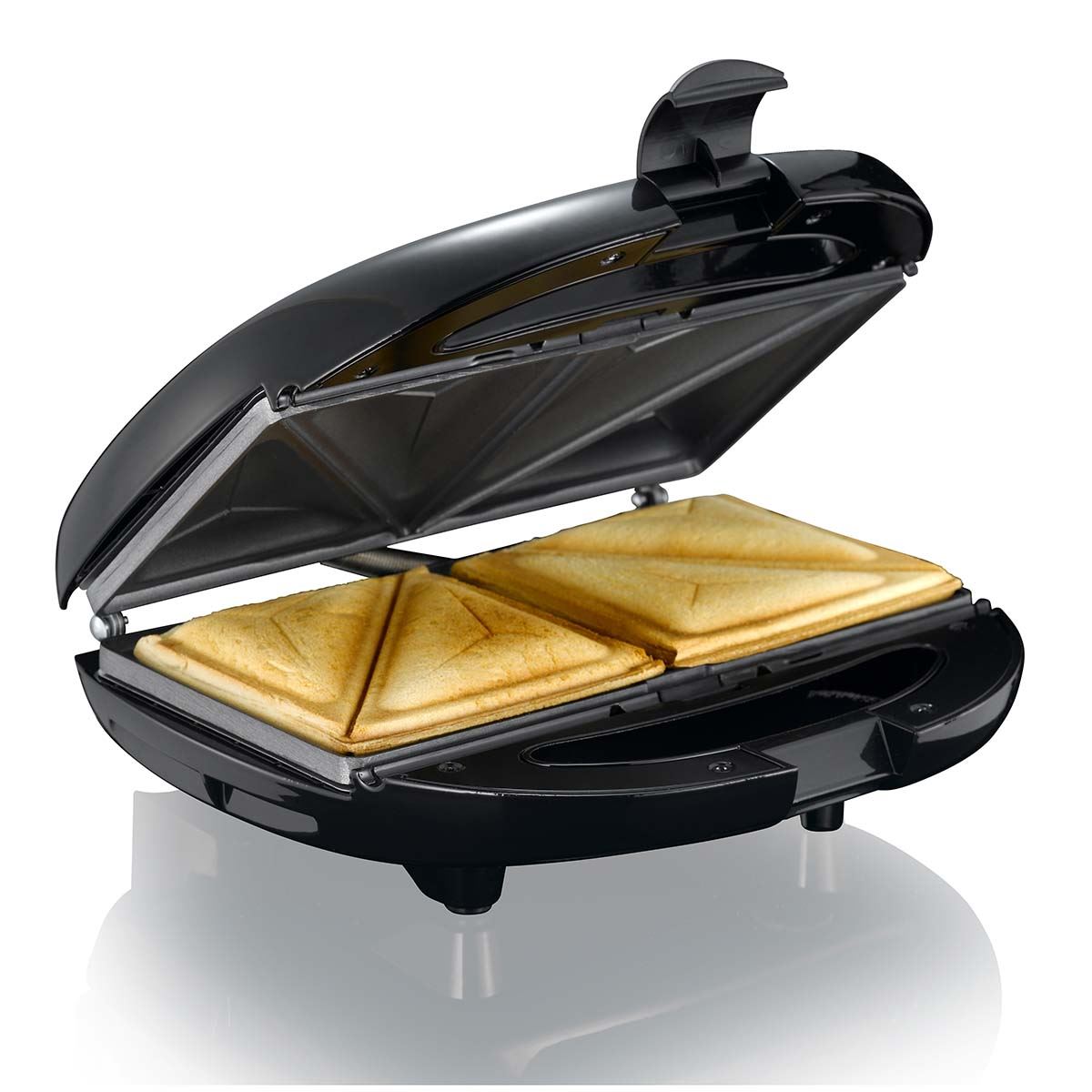 MELISSA Series Sandwich Maker - 3 Plate Sets for Paninis, Sandwiches, and Waffles, Nonstick Grill Plates, Cut-and-Seal, 850W Power, Black