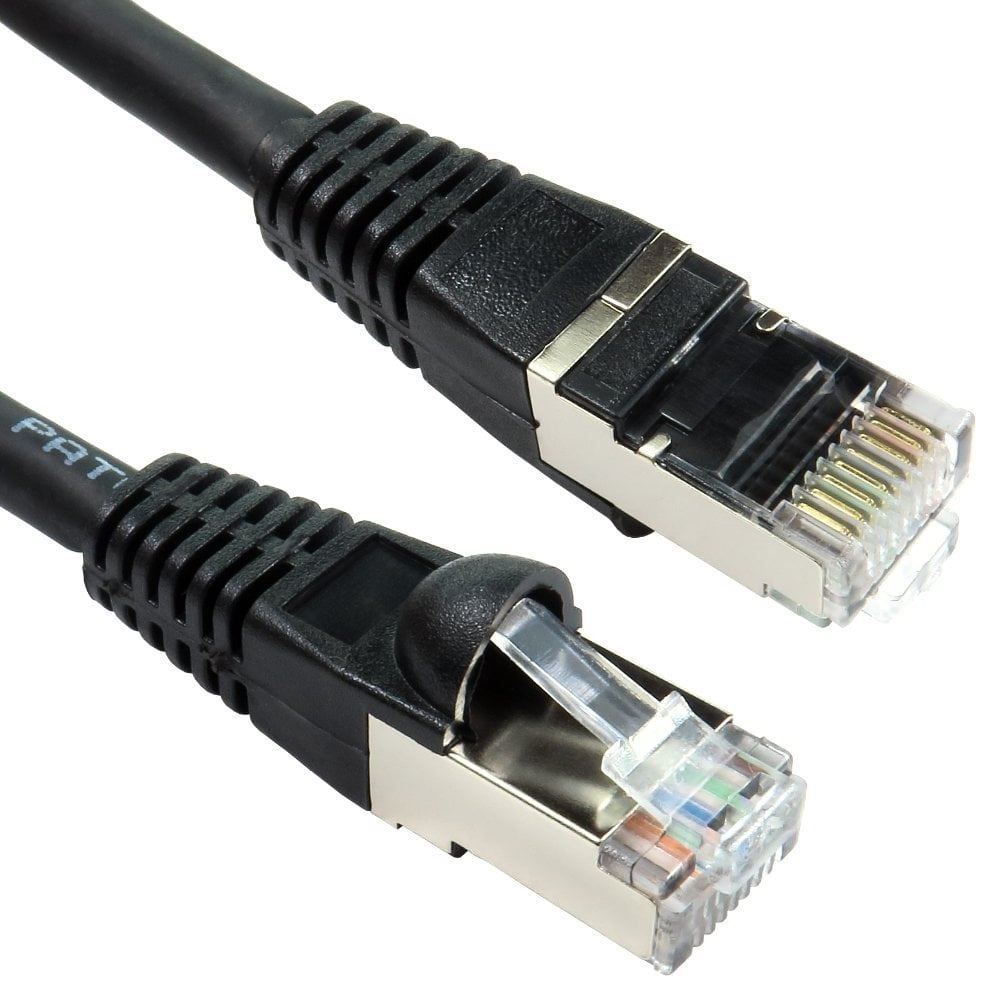 Ex-Pro 15cm (0.15m) Cat6 High Grade 26AWG Patch Cables for 1U Patching - Black
