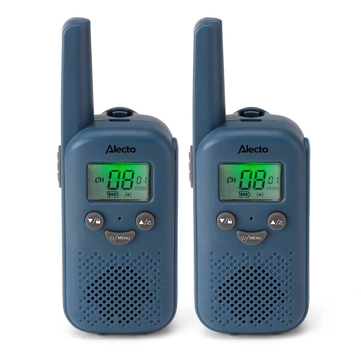 Alecto Walkie-Talkie Set | 2 Handsets | Up to 6 km | Frequency channels: 8 | PTT / VOX | 24 h standby | Blue | FR10BU
