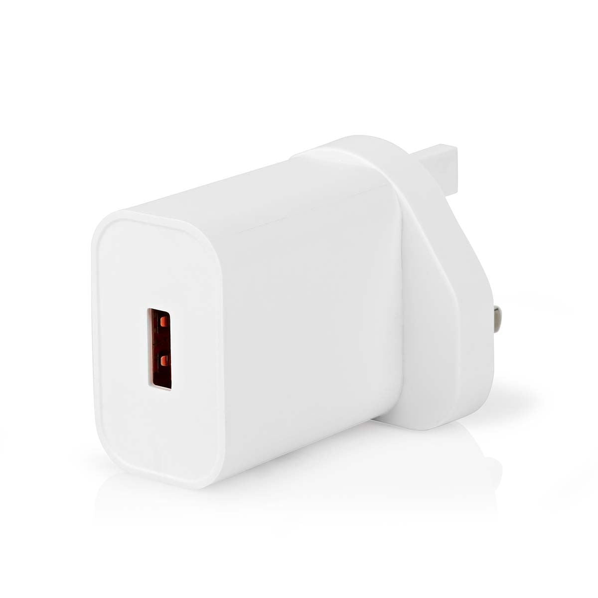 Nedis Wall Charger | 18 W | QC3.0 | Quick charge feature | 3.0 A | Number of outputs: 1 | USB-A | Automatic Voltage Selection | White