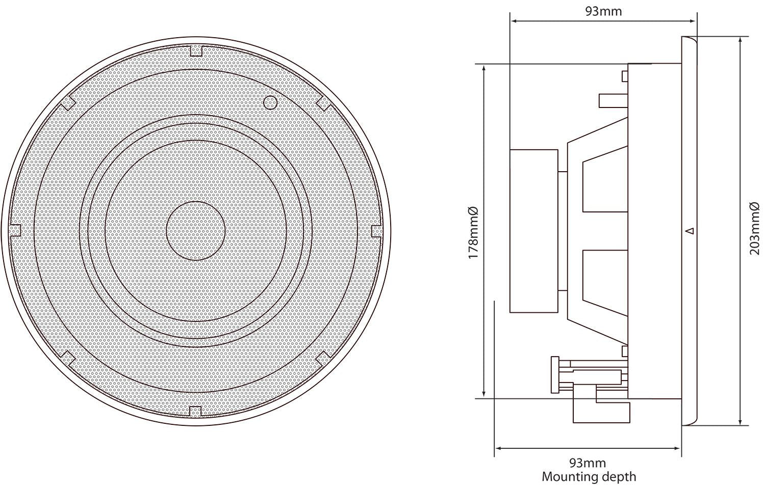 Adastra SL5 Slimline Discreet Ceiling Speakers - 5.25" (Pair) White