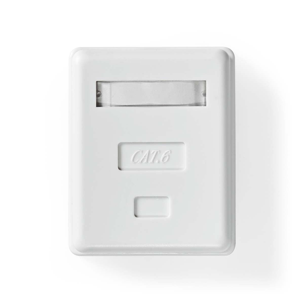 Nedis Network Wall Box | On-Wall | 1 port(s) | STP CAT6 | Straight | Female | Gold Plated | PVC | White | Box