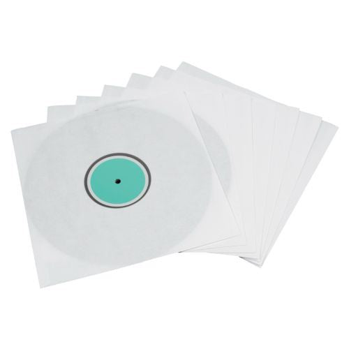 Hama LP/12" White Paper Inner Vinyl Record Sleeves Transparent Window 10 pack