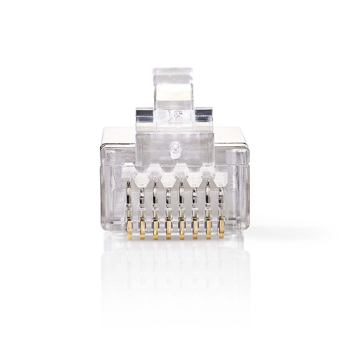 Nedis RJ45 Connector | Male | Solid STP CAT6 | Straight | Gold Plated | 10 pcs | PVC | Transparent | Box