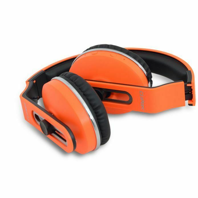 CLiPtec Air-Neon Folding Wireless Bluetooth 4.2 Stereo Headphones with Handsfree Mic - Blue